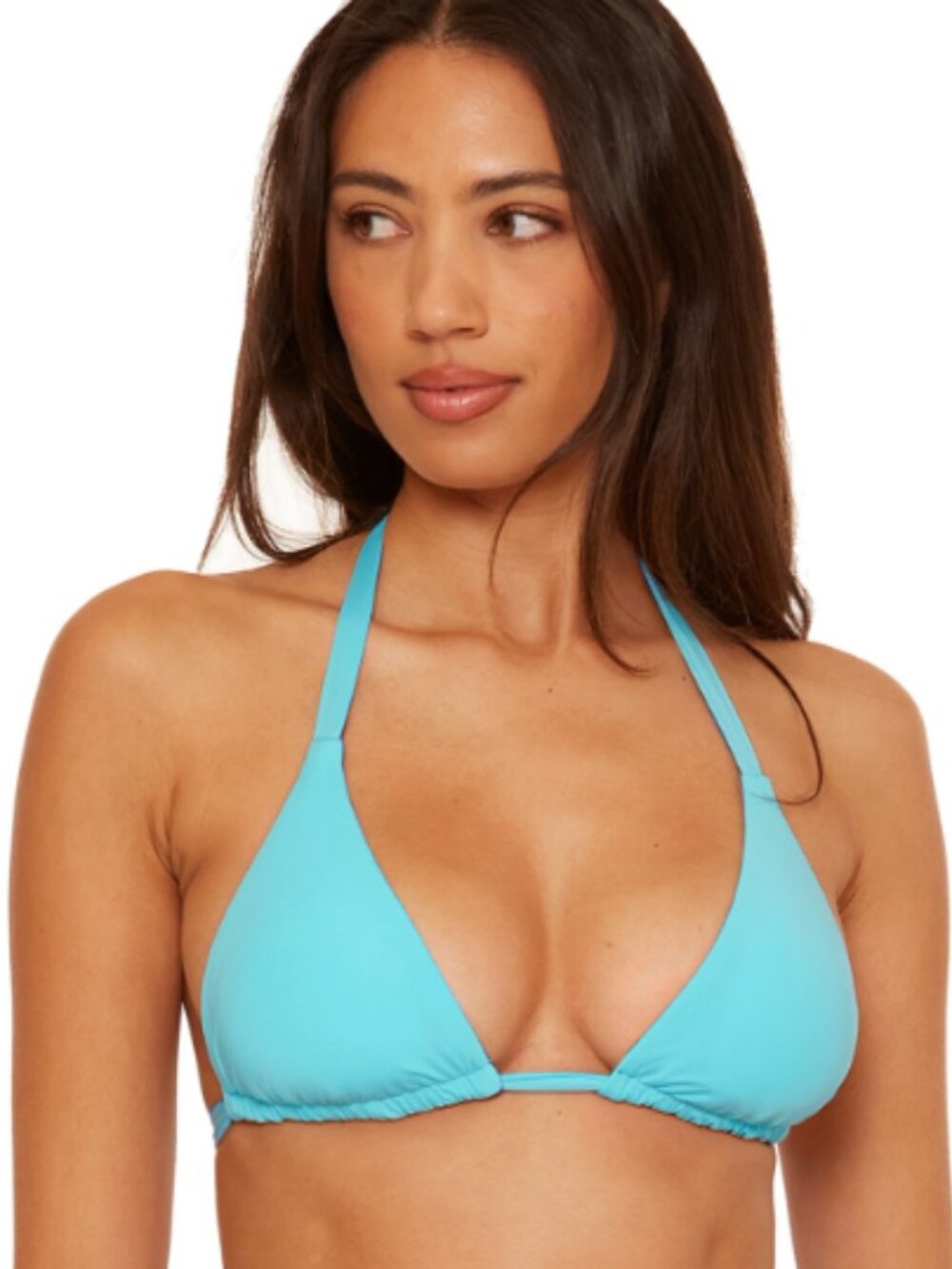 Becca Women's Color Code Reversible Triangle Bikini Top Swim Sz L  11762